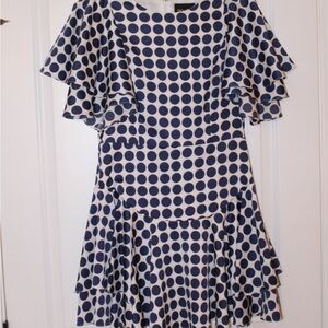 Polka Dot Flutter Sleeve Dress